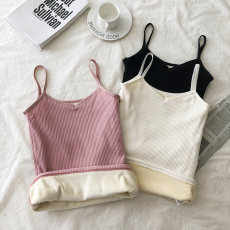 批发实拍实价 特价不减 秋冬保暖背心女加绒加厚打底内搭显瘦保暖内衣