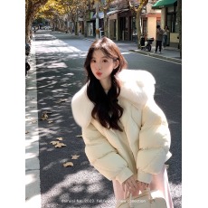 批发2025年新款白鹅绒羽绒服女狐狸毛皮草<b class='q'>甜美</b>百搭时尚冬季爆款外套