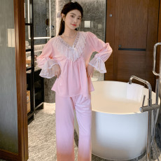 批发睡衣女春秋季冬天2023新款海岛绒保暖套装公主风唯美高级感家居服