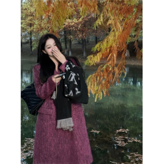 批发实拍实价格桑枚彩复古呢子大衣捏褶设计西装式长款外套女