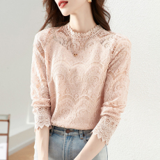 批发欧货蕾丝打底衫女2026春季装新款韩版内搭网纱上衣洋气