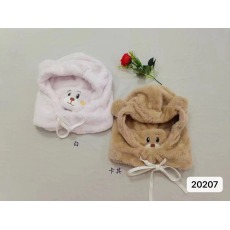 批发实价 2023秋冬新款<b class='q'>可爱</b>小熊羊羔绒防风口罩围巾