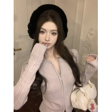 批发实拍实价 拉链麻花毛衣秋冬新款针织衫开衫上衣