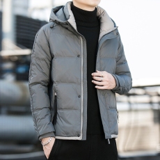 批发冬季男士白鸭绒连帽新款时尚青年外套羽绒服百搭防寒潮流保暖