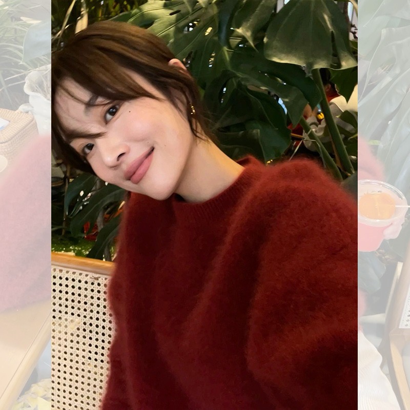 復古紫色軟糯寬鬆毛衣女厚實保暖秋冬季馬海毛高級感小眾氣質上衣