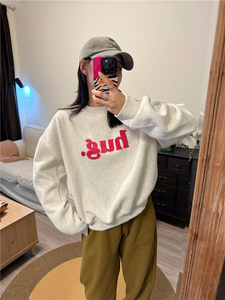 Official photo plus velvet 250g / David's round neck autumn and winter sweatshirt for women plus velvet