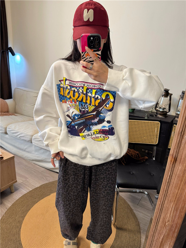 Official photo plus velvet 250g / David's round neck autumn and winter sweatshirt for women plus velvet