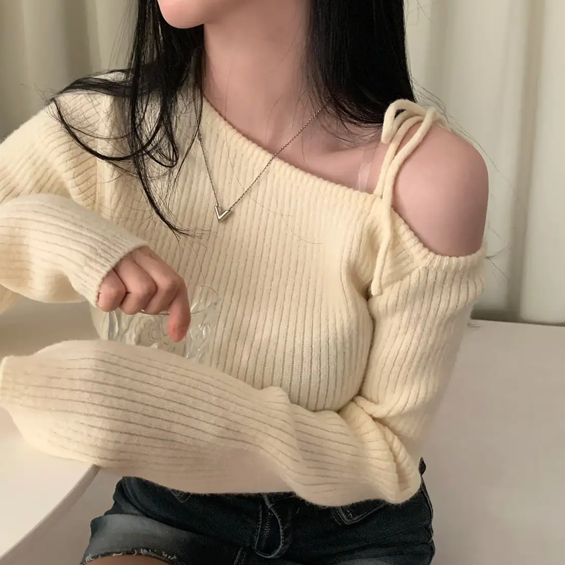프리사이즈 루즈핏 니트 셔츠 상세 이미지 59