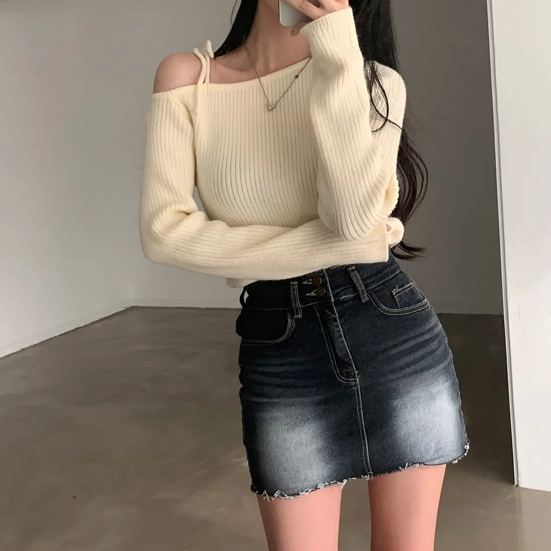 프리사이즈 루즈핏 니트 셔츠 상세 이미지 70