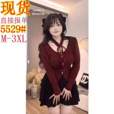 批发甜辣主场微胖mm纯欲风辣妹长袖上衣拼接毛球绑带套脖打底衫