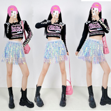 批发潮牌全昭弥somi同款女团演出服学生潮酷爵士舞打歌服<b class='q'>街舞</b>蹈服套装