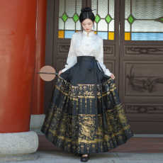 批发实拍原创龙纹织金马面裙套装女新中式上衣汉服成人礼国风舞蹈套装