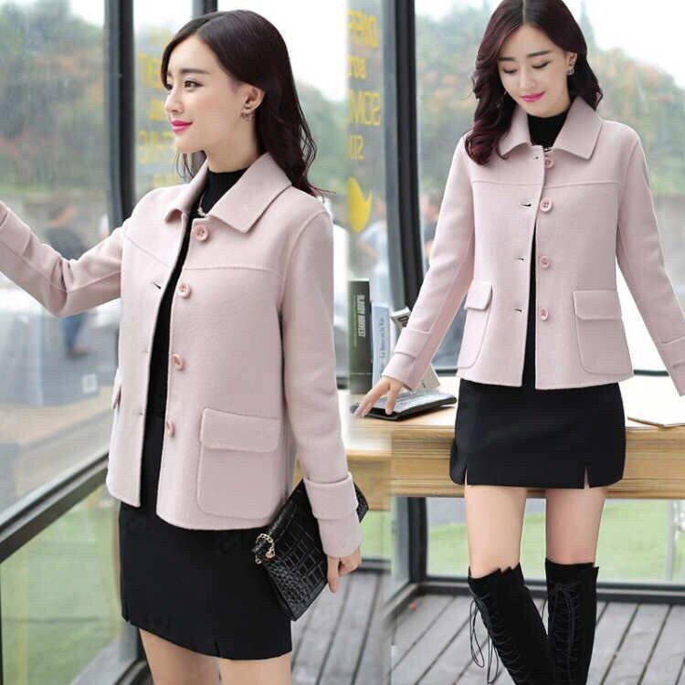 Short woolen coat for women autumn new Korean style fashion versatile casual small slim woolen top trendy