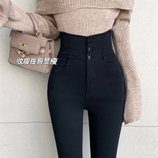 批发实拍实价 超高腰<b class='q'>小脚裤</b><b class='q'>女</b>秋冬弹力加绒加厚铅笔裤修身显瘦靴裤