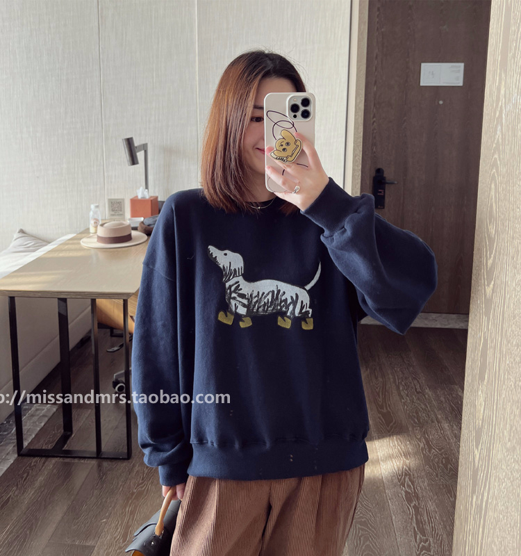 Official photo plus velvet 250g / David's round neck autumn and winter sweatshirt for women plus velvet