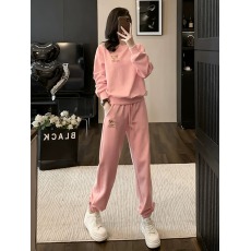 批发<b class='q'>韩版</b>冬季女装时尚洋气加绒休闲跑步<b class='q'>运动服</b>套装女卫衣减龄两件套潮
