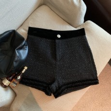 批发实拍实价  秋冬小香风拼接短裤