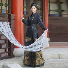 批发实拍凤凰织金马面裙原创汉服女新中式衬衣国风舞蹈演出礼服套装