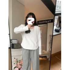 批发大码方领长袖t恤女2026春季新款胖mm遮肉显瘦白色打底衫内搭上衣