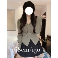 批发大码女装v领t恤女秋新款别致内搭<b class='q'>打底衫</b>设计感加厚双面绒磨毛