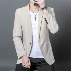 批发实拍男士西服韩版修身潮流男装高级感上衣外套<b class='q'>秋</b>季百搭休闲小西装