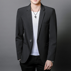 批发实拍男士西服韩版修身潮流男装高级感上衣外套<b class='q'>秋</b>季百搭休闲小西装