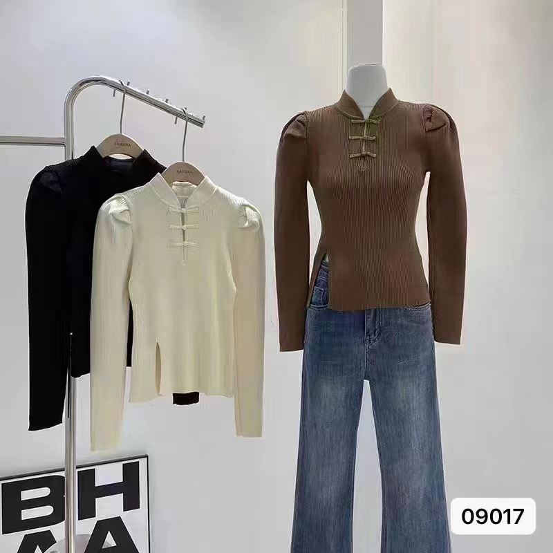 設計感v領超好看針織衫女裝秋季2023新款小個子歐貨漂亮時尚上衣