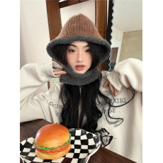 批发实拍实价不减！冬季羊毛混纺巴拉克拉法帽保暖围脖一体护耳针织帽