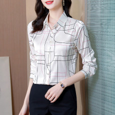 批发实拍真丝衬衫女桑蚕丝时尚百搭<b class='q'>长袖</b>气质翻领衬衣2026春秋女士新款