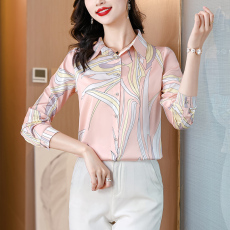 批发实拍真丝衬衫<b class='q'>女</b>桑蚕丝时尚百搭<b class='q'>长袖</b>气质翻领衬衣2026春秋<b class='q'>女</b>士新款