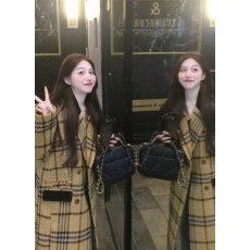 批发实拍实价新款美拉德韩系小个子赫本风气质加厚毛呢大衣外套