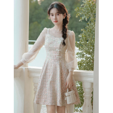 批发2025小个子香槟色订婚晚礼服裙女<b class='q'>伴娘</b>服学生生日年会连衣裙轻奢