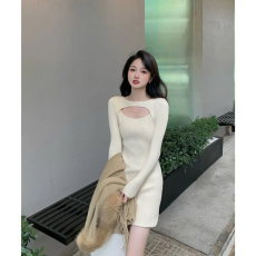 批发<b class='q'>韩国</b>外贸设计感镂空时尚内搭<b class='q'>连衣裙</b>新款修身显瘦中长款包臀裙子