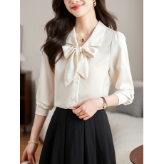 批发2026年春季新款法式衬衫女设计感小众上衣通勤<b class='q'>职业</b>衬衣小香风内搭