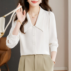 批发2026春季长袖雪纺衬衫女通勤<b class='q'>职业</b>装法式面试上衣衬衣