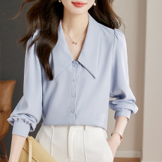 批发2026春季长袖雪纺衬衫女通勤<b class='q'>职业</b>装法式面试上衣衬衣