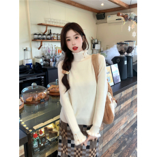 实价实拍 秋冬~半高领打底衫秋冬内搭一体绒长袖加绒加厚上衣