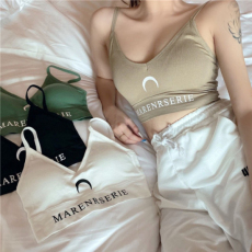 批发一片<b class='q'>式</b>无缝美背防走光<b class='q'>文胸</b>性感裹胸抹胸运动<b class='q'>背心</b>女士吊带V领内衣