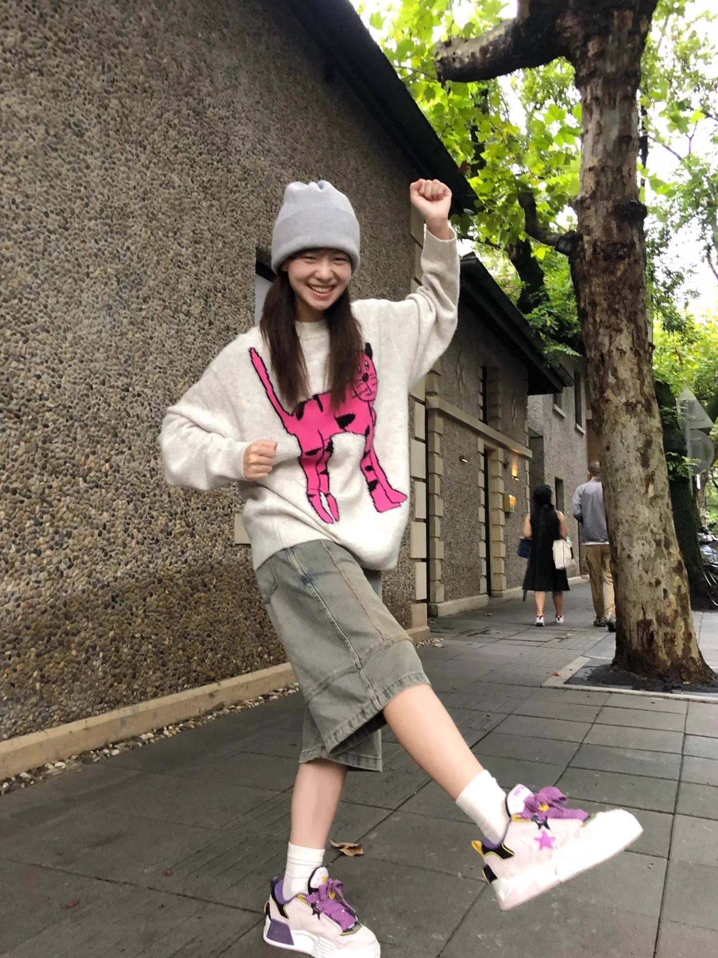 小眾慵懶風毛衣女秋冬oversize設計感套頭針織衫寬鬆美式外穿上衣