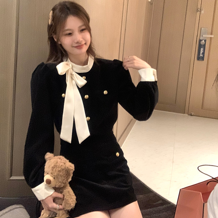 小香風套裝裙兩件套蝴蝶結燈芯絨外套富家千金女秋冬高腰半身短裙