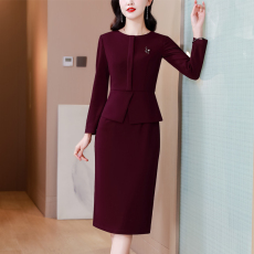 批发实拍喜婆婆婚宴旗袍连衣裙春装高端气质中年妈妈装A字裙