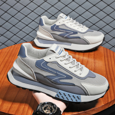 批发2024春季新款网面透气潮流<b class='q'>韩版</b>百搭厚底男鞋货号