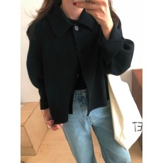 批发清仓特价 不退不换chic<b class='q'>韩国</b>秋冬春季短款毛呢外套<b class='q'>女</b>呢子ins风长袖