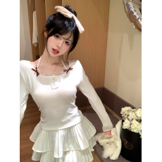 批发实拍实价 矫欲陷阱假两件拼接蕾丝花边打底衫灯芯绒<b class='q'>碎花</b>直筒裤