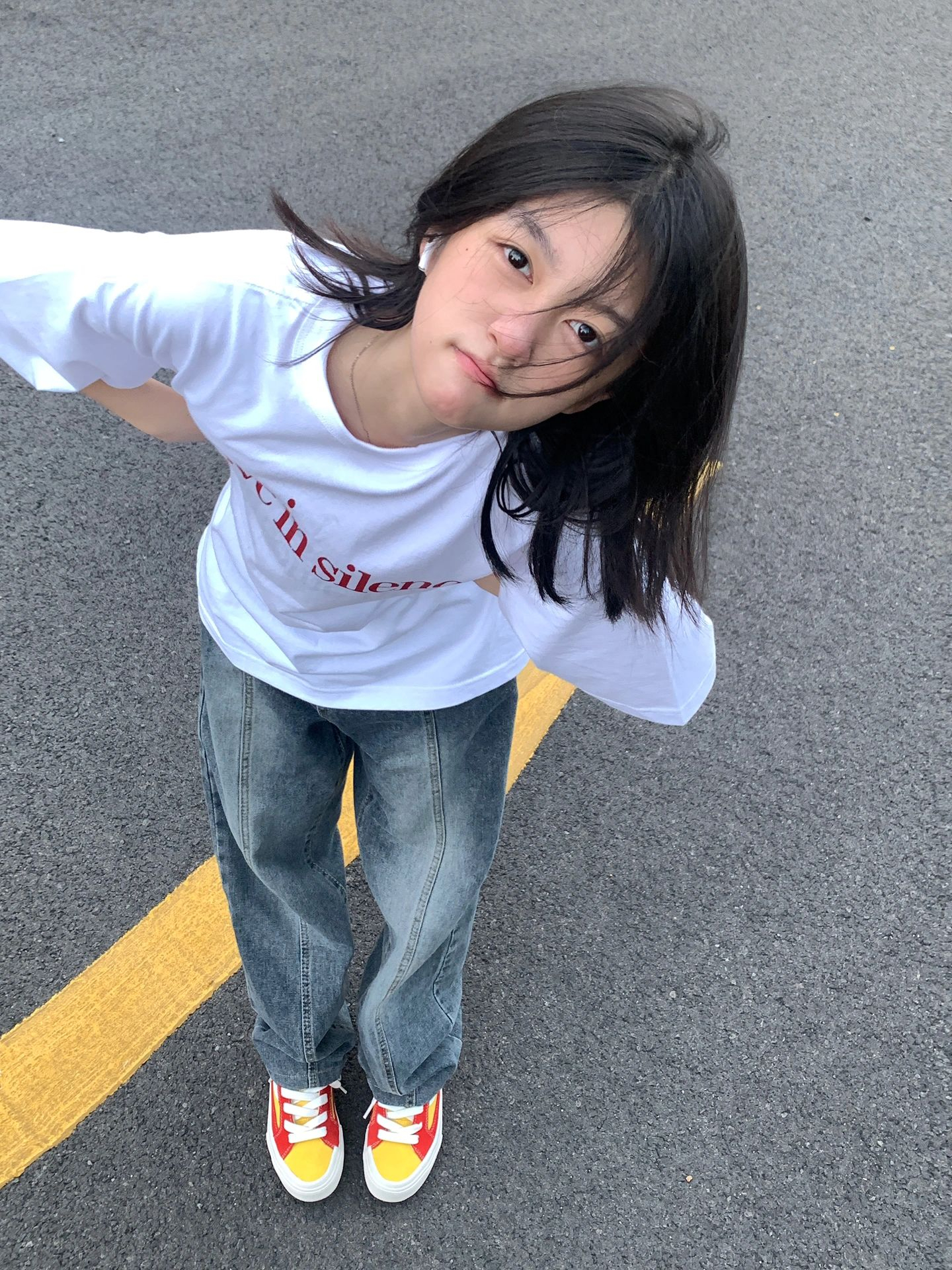 220克精梳緊密賽洛夏季個性簡約字母印花短袖T恤