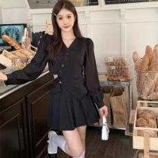 批发学院风时髦洋气减龄西服套装2024春装新款气质韩版休闲长袖<b class='q'>西装</b>