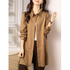 批发限价+12+小视频  <b class='q'>休闲</b>翻领外套女2026春装上衣百搭简约<b class='q'>女装</b>