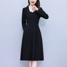 批发大码连女春秋2026<b class='q'>新款</b>时尚气质中年妈妈减龄显瘦洋气西装领连衣裙