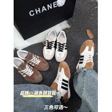 批发<b class='q'>实拍</b>真皮德训鞋阿甘鞋女系带休闲鞋2024春季新款百搭小白运动女鞋