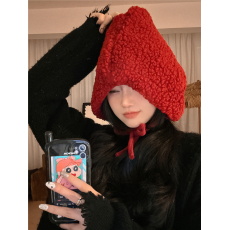 批发实拍实价不减！红色护耳帽摇粒绒包头冬天保暖防寒防风毛绒雷锋帽